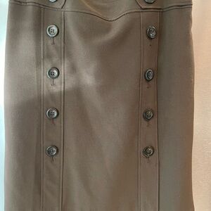Brown Skirt with decorative buttons